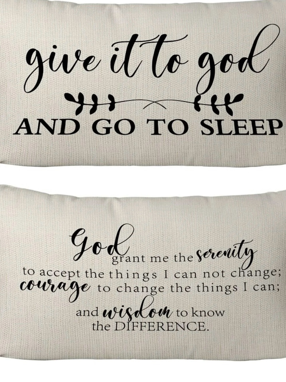 Inspirational 'Give It to God' Decorative Pillow Covers Set